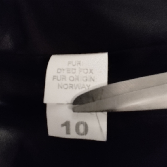 Steve by Searle Fur Trim Hood Long Coat Cashmere Blend Coat Size 10 Black - Picture 8 of 14